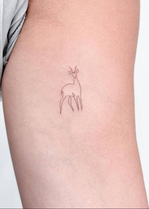 Deer Small Tattoo, Small Deer Tattoo, Deer Tattoos For Women, Small Deer, Water Tattoo, Deer Tattoo, Print Tattoos, Fingerprint, Small Tattoos