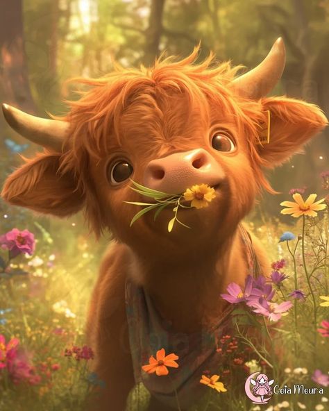 Highland cow A special request By @charli_b95 Cute Highland Cows, Yard Statues, Cute Highland Cow, Highland Cows, Cute Animal Drawings Kawaii, August 19, Cute Animal Drawings, Art Tips, Highland Cow