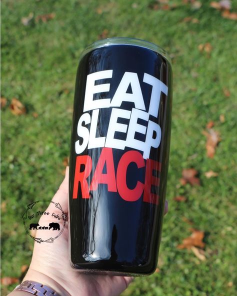 Racing Tumbler Cups, Eat Sleep Race, Customized Tumblers, K Crafts, Custom Tumbler Cups, Tumbler Ideas, Summer Projects, Custom Tumbler, Etsy Business