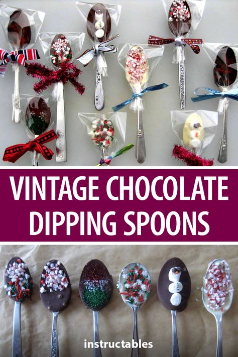 Coffee Spoons Flavored, Dipped Spoons For Hot Chocolate, Candy Spoons For Hot Chocolate, Hot Chocolate Spoons Christmas, Chocolate Spoons For Coffee, Chocolate Dipped Spoons Christmas, Christmas Chocolate Spoons, Diy Hot Chocolate Spoons, Chocolate Spoons How To Make