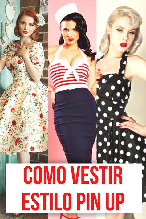 lucir como una PIN UP 🔥 En mi web te explico todas las claves para vestirse como una autentica chica Pin Up Girl! Mi insta es @ andreampds Pin Up Outfits Rockabilly, Pin Up Outfits Vintage, Pinup Halloween, Pin Up Fashion, Moda Pin Up, Stile Pin Up, Pin Up Party, Cabelo Pin Up, 50s Pin Up