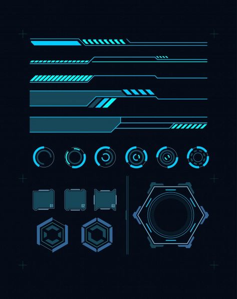 Digital Technology Design, Futuristic Icons, Futuristic Graphic Design, Futuristic Interface, Futuristic Hud, Futuristic Computer, Futuristic Elements, Futuristic Designs, Technology Vector