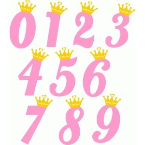 Silhouette Design Store: princess numbers Silhouette Curio, Hello Kitty Birthday, Birthday Numbers, Silhouette Cameo Projects, Silhouette Design Store, Alphabet And Numbers, Silhouette Projects, Printable Patterns, Princess Party