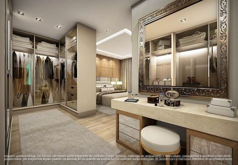 Ideas Closet, Bedroom Wardrobe Design, Walk In Closet Design, Big Closets, Best Bathroom Designs, Closet Layout, Closet Decor, Bedroom Closet Design, Dekorasi Kamar Tidur