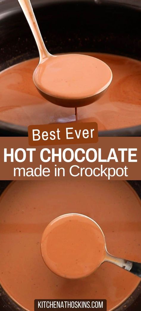 Crockpot Christmas Drink Recipes, Crockpot Hot Chocolate For Classroom, How Chocolate Recipe, Easy Hot Cocoa Recipe Crockpot, Crockpot Hot Cocoa For A Crowd Easy, The Best Crockpot Hot Chocolate, Hot Chocolate Recipes Without Sweetened Condensed Milk, Delicious Hot Chocolate Recipes, Santa Claus Hot Chocolate Recipe