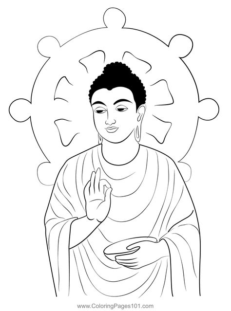 Lord Buddha Coloring Page Buddha Coloring Pages, Buddha Drawing, Comic Book Drawing, Student Drawing, Lord Buddha, Buddha Art, Art Drawings Sketches Creative, Free Kids, Art Drawings Sketches