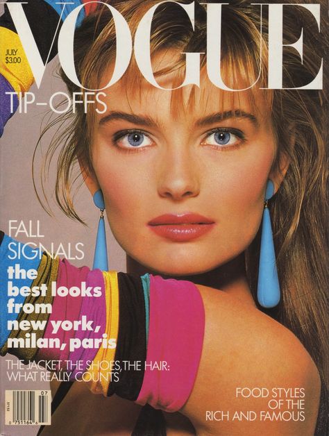 Paulina Porizkova by Richard Avedon Vogue US July 1987 80s Fashion Magazine, 1980s Aesthetic, Vintage Vogue Covers, 1980s Fashion Trends, Look 80s, Paulina Porizkova, Vogue Photo, 80s Fashion Trends, Vogue Vintage