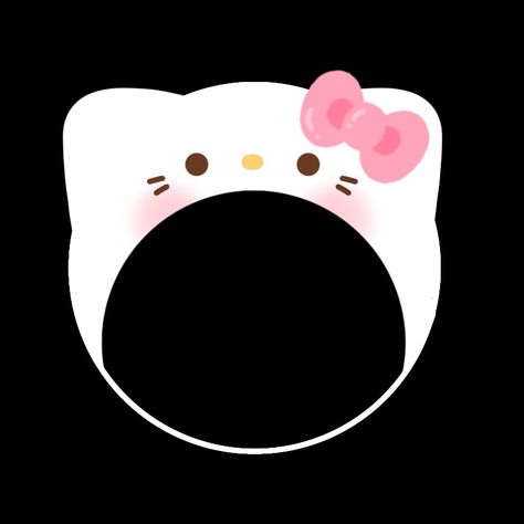 Hello Kitty Overlay, Hello Kitty Png, Graphic Design Activities, Kitty Png, Polaroid Template, Face Template, Overlays Cute, Kpop Diy, Cute Frames