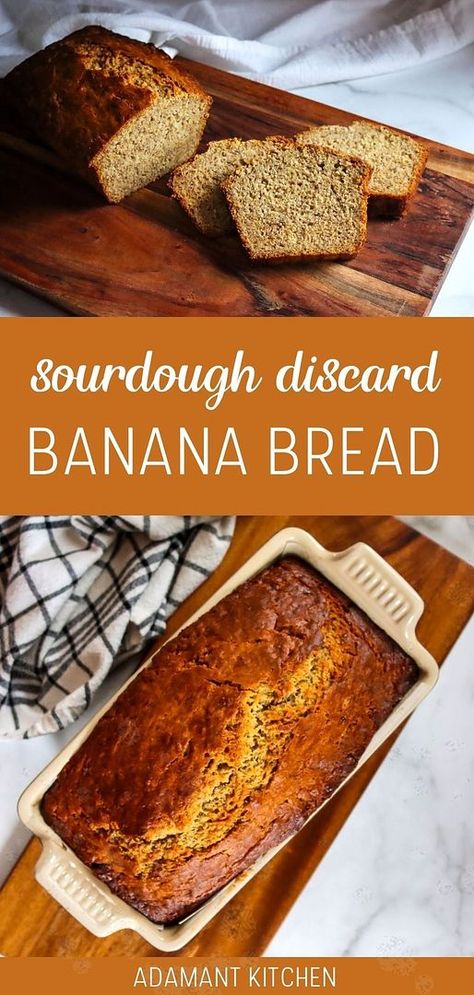 Dive into the delicious world of Sourdough Discard Banana Bread, a perfect addition to Healthy & Easy Banana Bread Recipes. Utilize your sourdough discard for a twist on classic banana bread, adding a subtle tang and nutritional boost. With maple syrup for sweetness, this recipe is a must-try for sourdough enthusiasts and banana bread lovers. Find more healthy baking and easy bread recipes at adamantkitchen.com Sourdough Discard Banana Bread Healthy, Banana Nut Sourdough Bread, Sourdough Discard Recipes Banana Bread, Discard Banana Bread Recipe, Banana Bread Sourdough Discard, Bisquick Banana Pancakes, Bisquick Banana Muffins, Sourdough Discard Banana Bread, Discard Banana Bread