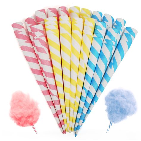 Outamateur Cotton Candy Cone 90PCS Multicolor Cotton Candy Paper Cones for Cotton Candy Making in Birthday,Parties,Children s Day,Chritstamas (Blue/Pink/White) Instant Coffee Dessert Recipes, Cotton Candy Cone, Candy Paper, Candy Cone, Paper Cones, Candy Floss, Coffee Dessert, Candy Making, Decorating Tools