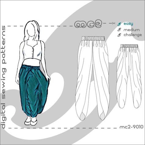 24+ Awesome Picture of Harem Pants Sewing Pattern Harem Pants Sewing Pattern Tulip Shape Dhoti Harem Pants Salwar With Wraps Sizes Etsy  #FreeSewingPatterns Jumpsuit Pattern Free, Harem Pants Sewing Pattern, Harem Pants Pattern, Women Pants Pattern, Oversized Jumpsuit, Jumpsuit Pattern Sewing, Clothing Reference, Sewing Pants, Pants Sewing