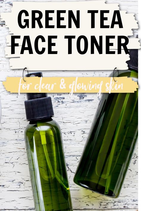 How to make DIY green tea face toner Natural Facial Toner Recipe, Diy Skin Toner Recipes, Home Made Face Toner, Green Tea Toner Diy, Face Toner Recipe, Diy Toner Face, Green Tea Face Toner, Facial Toner Recipe, Bathing Culture