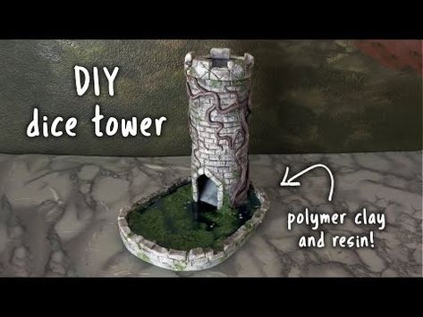 DIY Dungeons and Dragons Dice Tower - YouTube Dice Tower Ideas, Clay Dice Tower, Dice Tower Diy, Diy Dice Tower, Diy Dungeons And Dragons, Dungeons And Dragons Diy, Diy Dice, Dnd Diy, Wooden Dice