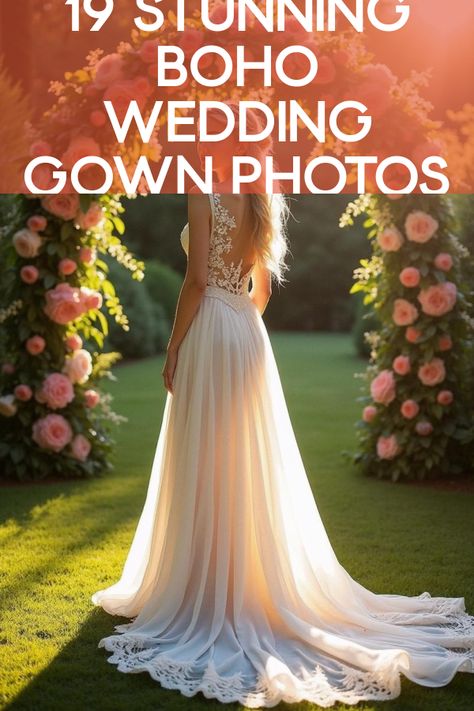 Did you know that a boho wedding gown can redefine your bridal style? Explore the charm of bohemian elegance with our curated list of 19 stunning photos. Discover vintage lace, flowing fabrics, and unique designs perfect for free-spirited brides. Your dream dress awaits! Wedding Gown Ideas, Boho Gown, Gown Ideas, Boho Wedding Gowns, Gown Photos, Bohemian Bride, Boho Bridal, Boho Bride, Free Spirited