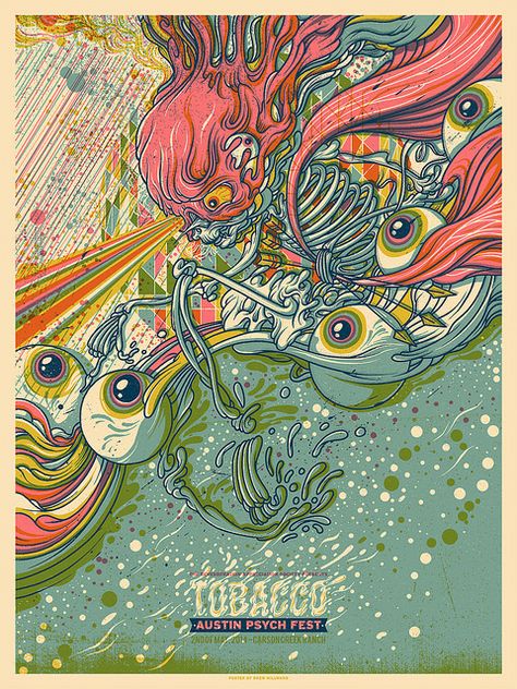 Acid Art, Psy Art, Gig Posters, Festival Posters, Trippy Art, Print Ad, Art Posters, Concert Posters, Posters And Prints