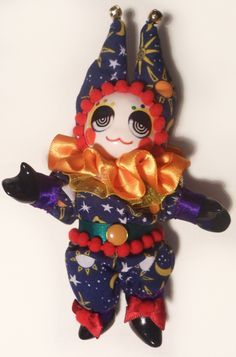 Dolls Custom, Piskel Art, Doll Plushies, Cute Clown, A Clown, Polymer Clay Dolls, Arte Inspo, Clay Dolls, Cute Stuffed Animals