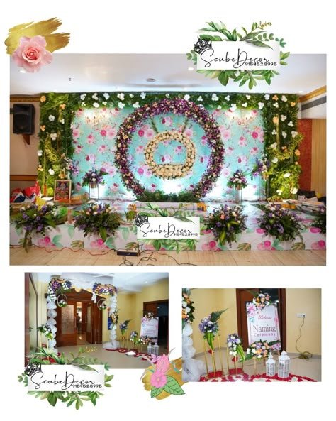 Cradle Ceremony Stage Decorations, Jalwa Party Decorations, Naming Ceremony Backdrop, Cradle Ceremony Decorations Indian, Namakaranam Decoration, Barasala Decoration At Home, Naming Ceremony Decorations Indian, Barasala Decoration, Cradle Ceremony Decorations