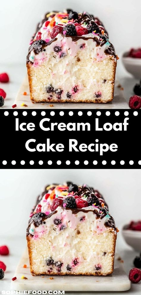 Searching for a show-stopping dessert that’s easy to whip up? This Ice Cream Loaf Cake Recipe is perfect for satisfying your sweet tooth while providing a fantastic and fun experience for the whole family. Cake And Ice Cream, Loaf Cake Recipes, Chilled Desserts, Frozen Cake, Loaf Cake, Ice Cream Cake, Sweet Desserts, Cream Cake, Pound Cake