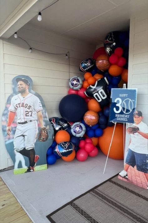 Houston Astros Balloons, Houston Astros Party, Houston Party Ideas, Jose Altuve Cardboard Cutout, Houston Texans, Houston Rockets, Houston Astros Astros Birthday Party Ideas, Houston Astros Birthday Party, 50th Birthday Party Ideas For Men, José Altuve, 27th Birthday, Cardboard Cutout, Houston Texans, Houston Astros, 50th Birthday Party