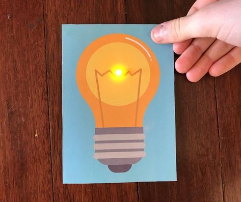 Light Up LED Cards : 8 Steps (with Pictures) - Instructables Electricity Activities, Led Card, Paper Circuits, Steam Ideas, Teacher Projects, Copper Tape, Led Projects, Nursery Activities, Library Activities