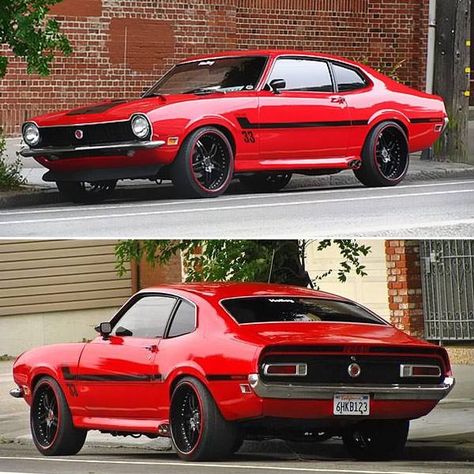 Car Collage, Datsun Car, Pickup Car, Old Muscle Cars, Old Vintage Cars, Auto Retro, Vw Vintage, Ford Maverick, Mercury Cougar