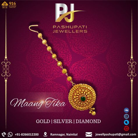 PASHUPATI JEWELLERS GOLD,SILVER & DIAMONDS ���💎 The symbol of Love, Trust, Purity & Commitment.... Visit , check and give life to your lifestyle at: PASHUPATI JEWELLERS Facebook : https://www.facebook.com/Pashupati.Jewellers87/ Google : https://g.co/kgs/4ua4uk YouTube :https://youtube.com/@pashupatijewellers6581 Join us on WhatsApp: https://wa.me/message/INU56PJV57E2M1 E-mail : jewellpashupati@gmail.com Mob no : 8266012200 #maangtika #goldtika #pahadijewellery #pahadi #uttarakhand #paha Kumauni Jewellery, Maang Tika, Love Symbols, Silver Diamonds, Of Love, Silver Gold, Diamonds, Lifestyle, Silver