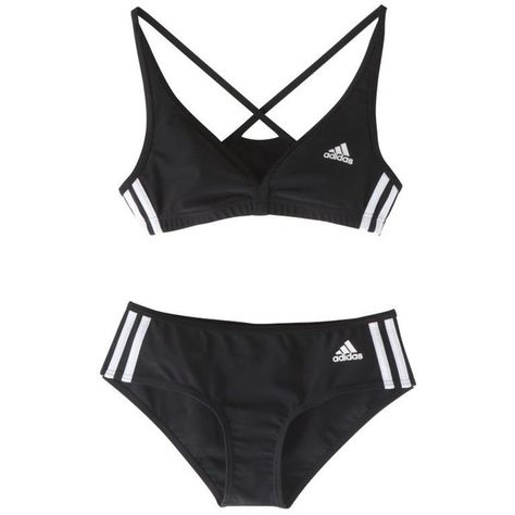 Adidas Authentic 2-Piece Bikini, Black ($17) ❤ liked on Polyvore featuring swimwear, bikinis, underwear, tops, lingerie, women's sports swimwear, two piece sport swimwear, 2 piece bikini, bikini two piece and sport bikini swimwear Black And White Two Piece, Sports Swimwear, Sport Bikinis, Two Piece Swimwear, Cute Bathing Suits, Sport Swimwear, Adidas Sportswear, Women's Sports, Teen Fashion