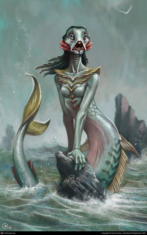 Mermaids in Fantasies of Various Artists Evil Mermaids, Realistic Mermaid, Mermaid Fairy, Mermaid Drawings, Mermaids And Mermen, Underwater Creatures, Beautiful Mermaids, Mythological Creatures, Sea Monsters