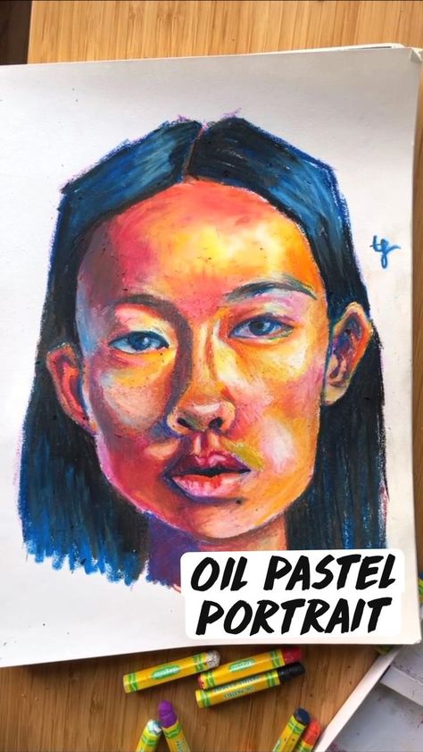 Pastel Art Portrait, Oil Pastel Art Portrait, Oil Pastel Portrait, Oil Pastels Painting, Pastel Portraits, Oil Pastel Art, Arte Inspo, Arte Sketchbook, Wow Art