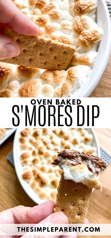 Smores Dip Recipe, Baked Smores, Easy Smores, Smores Dip, Baked Recipe, Smores Dessert, Smore Recipes, Biscuits Graham, Camping Desserts