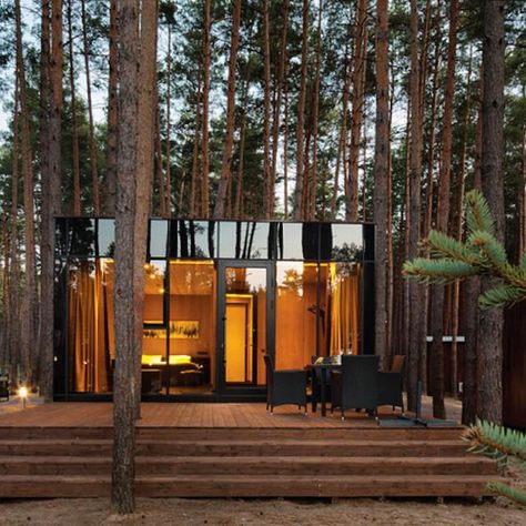 These timber guest homes are great inspiration on this #woodwednesday via @highsnobiety Chalet Modern, Interesting Houses, Contemporary Cabin, Guest Houses, Architecture Magazines, Luxury Interiors, Cabin In The Woods, Cabins And Cottages, Modern Cabin