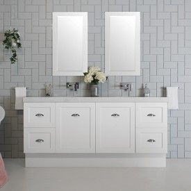 ADP Madison Vanity from The Blue Space Bowl Basin, Bathroom Vanity Remodel, Unique Bathroom Vanity, Painted Bathroom, Drawer Lights, Architectural Designer, Freestanding Vanity, Drawer Inserts, Ideal Bathrooms