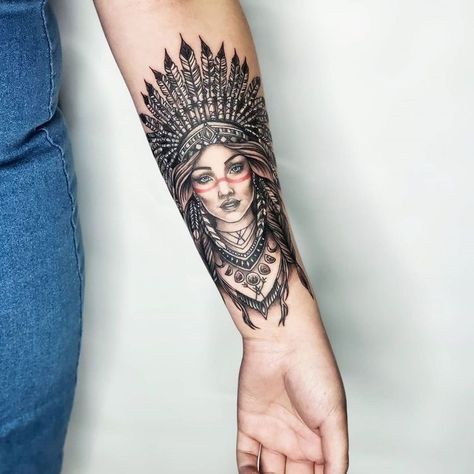 Indian Women Tattoo, Filter Tattoo, Indian Girl Tattoos, Tatuaje Trash Polka, Ink Photography, Native Tattoos, Airbrush Tattoo, Cute Hand Tattoos, Band Tattoo Designs