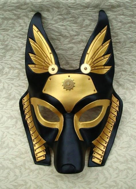 Egypt Steampunk, Egyptian Jackal, Anubis Mask, Egyptian Mask, Egyptian Anubis, Howleen Wolf, Starověký Egypt, Egyptian Motifs, Catty Noir