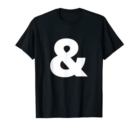 Helvetica Display Black (White) Italic Ampersand Logotype T-Shirt Ampersand & Co. Ampersand Sign, Monogram T Shirts, Initial Monogram, Spelling Words, The Alphabet, Free Amazon Products, Punctuation, Make Design, Monogram Initials