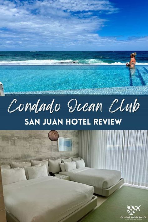 Review of Condado Ocean Club Hotel (San Juan, Puerto Rico) | If you're planning a trip to San Juan and looking for a hotel with a great pool and beach, then Condado Ocean Club may be for you...here's my detailed review, including rooms, service, pool, & more! Where to stay in San Juan, the best hotels in Puerto Rico, what to do in San Juan. #sanjuan #puertorico #hotelreview Cold Weather Travel, San Juan Hotels, Ocean Club, Luxury Travel Destinations, Michigan Travel, Caribbean Travel, Colorado Travel, Travel Alone, Winter Travel