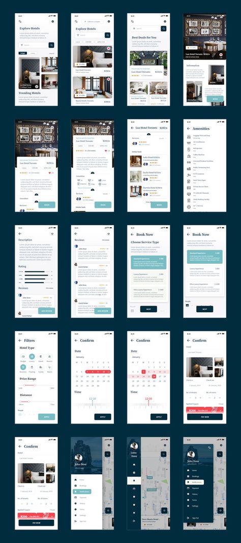 Volio - Hotel booking, restaurant and real estate app IOS and Android Hotel Booking, Real Estate or Restaurant UI Kit Hotel Booking App, Real Estate App, Restaurant App, Font Combination, Ui Website, Icon Design Inspiration, App Home, Booking App, App Ios