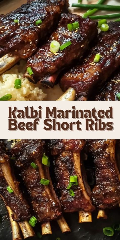 These Kalbi Short Ribs are perfect for those who love bold flavors and juicy, grilled meat! 🥩🔥 Marinated in a sweet and savory Korean BBQ sauce, these short ribs are grilled to perfection and make for a delicious and easy dinner. Perfect for BBQs, family dinners, or whenever you’re craving rich, smoky flavors.

📌 Save this pin to grill up juicy and flavorful Kalbi short ribs for your next meal!
#KalbiShortRibs #KoreanBBQ #GrilledMeat #FlavorfulMeals #BBQRecipes #BoldFlavors Kalbi Marinade Recipe, Flanken Short Ribs Recipe, Kalbi Recipe, Kalbi Marinade, Korean Bbq Ribs, Kalbi Short Ribs, Kalbi Ribs, Korean Beef Short Ribs, Grilled Beef Short Ribs