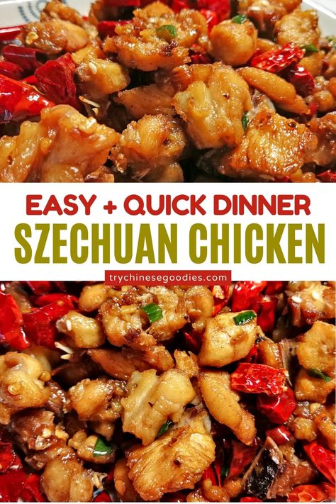 Scezhwan Chicken, Chicken Szechuan Recipes, Szchechuan Chicken Recipe, Szechuan Chicken Recipe, Chicken Vegetable Stir Fry, Schezwan Chicken, Oily Food, Chinese Dishes Recipes, Takeout Recipes