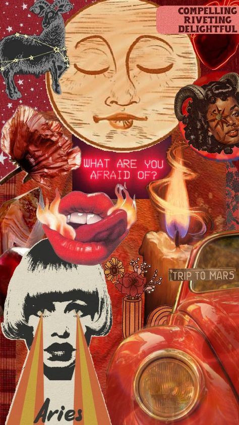 aries #ram #zodiaccollection #ariessign #whatsyoursign Aries Mood Board, Aries Ram Aesthetic, Zodiac Aries Aesthetic, Aries Core Aesthetic, Aries Core, Aries Collage Wallpaper, Aries Collage, Aries Moodboard, Aries Ram