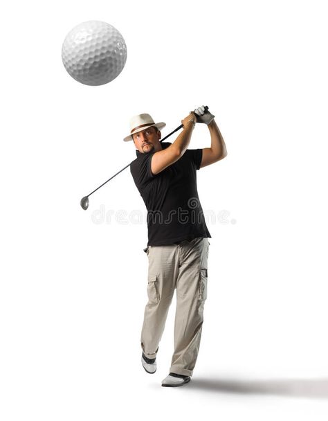 Golf. Player shooting a ball isolated , #sponsored, #Player, #Golf, #shooting, #isolated, #ball #ad Playing Golf, Golf Player, Play Golf, Social Media Business, Golf Ball, Stock Images Free, Stock Images, Golf, Stock Photos