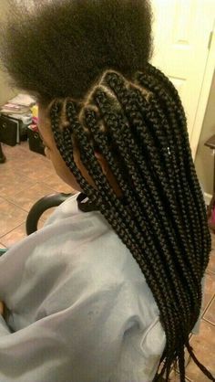 Braids Medium Size Braids Hairstyles, Box Braids Hairstyles Medium, Med Box Braids, Medium Sized Box Braids, Medium Braids, Medium Box Braids, Twisted Hair, Big Box Braids, Long Box Braids