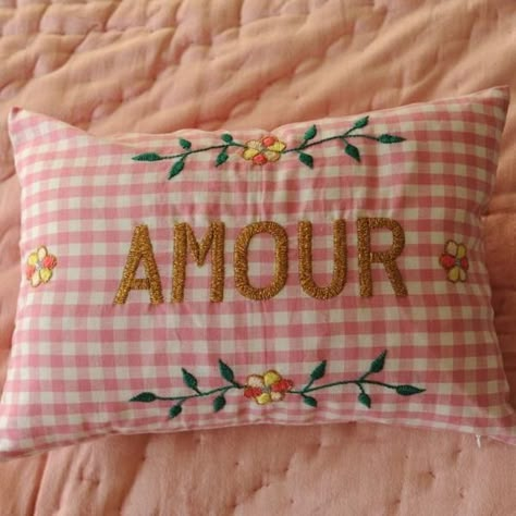 Liberty Print Fabric, Embroidery Pillow, Hand Embroidered Pillows, Kids Pillow Cases, Lace Pillow, Pillow Inspiration, Embroidered Cushions, Indian Home Decor, Liberty Print