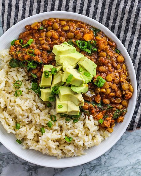 Lentil Recipes Easy, Lentil Recipe, Spiced Lentils, Gluten Free Plant Based, French Lentils, Lentil Stew, Lentil Recipes, Dinner Inspiration, Vegan Dinner