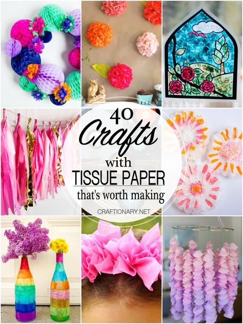 Tissue Paper Table Decorations, Mod Podge Tissue Paper Crafts, Tissue Paper Crafts For Toddlers, Diy Tissue Paper Crafts, Diy Tissue Paper Decorations, Tissue Paper Art For Adults, Tissue Paper Fringe Garland, Tissue Paper Butterflies, Paper Flowers Tissue