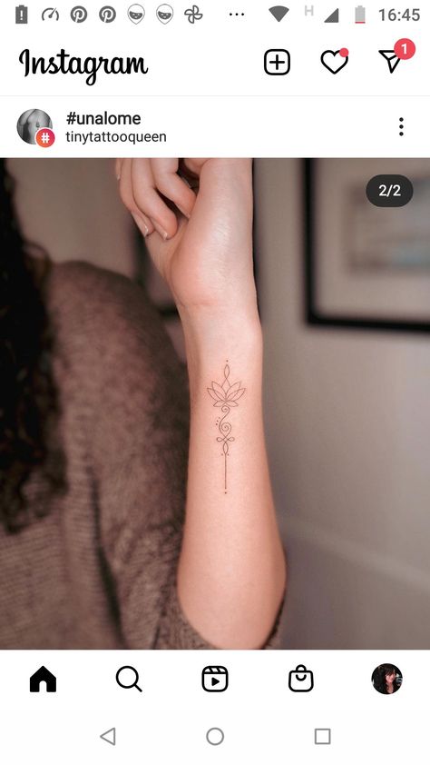 Unalome Sun Tattoo, Lotus Flower Tattoo On Forearm, Mama Tattoo, Tiny Tattoos For Women, Forearm Flower Tattoo, Heart Temporary Tattoos, Small Girly Tattoos, Minimal Tattoo Design, Pretty Hand Tattoos