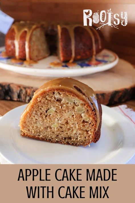 Make a quick and delicious apple cake from a boxed or homemade cake mix with our simple recipe for a fall inspired dessert that is sure to delight! Yellow Cake With Applesauce, 3 Ingredient Applesauce Cake, Apple Cinnamon Box Cake, Box Cake Apple Cake, Dutch Apple Cake Recipe Easy, Cake Mix Apple Fritter Cake, Yellow Cake Mix Apple Cake, Apple Cake Using Box Cake, Cakes Recipes From Cake Mixes