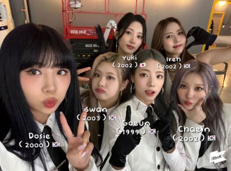 Purple kiss ot6 icon with thier names & birthyear Kiss Names, Kpop Names, Kiss Group, Kpop Group Names, People Kissing, Tokyos Revenge, Kiss Members, Purple Kiss, Purple Girls