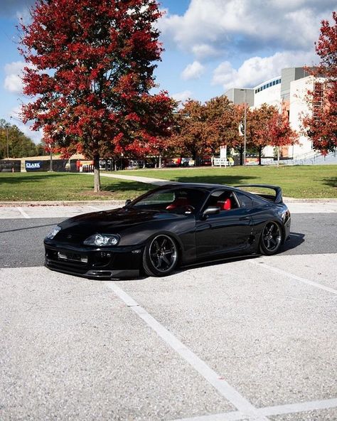 1993 Bagged Mk4 Supra Turbo🖤  @2jz.jason  📸 @zainshootscars #jdm #mk4 #toyota #iconiccars #car #cars Mk4 Supra, Supra Turbo, Supra Mk4, Toyota Supra Mk4, Vintage Racing, Car Garage, Toyota Supra, Jdm, Dream Cars