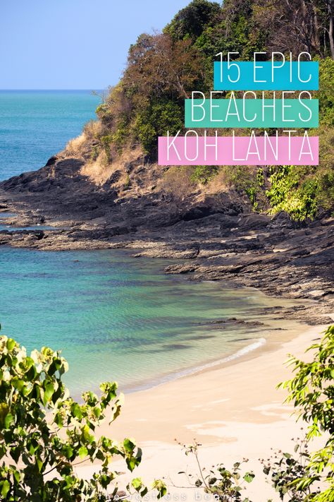 Koh Lanta, Thailand, is a dream beach destination. With more than 30 kilometres of west-facing coast line, Koh Lanta has more than its fair share of perfect stretches of sand, hidden bays and epic sunsets. Here, we've listed the best 15 beach spots, with GPS coordinates, maps, photos, descriptions and more to help you plan your perfect Koh Lanta beach trip!      best beaches on Koh Lanta Koh Lanta Beaches Koh Lanta Guide Koh Lanta Beach, Koh Lanta Thailand, Thailand Shopping, Thailand Itinerary, Thailand Vacation, Coast Line, Diamond Beach, Koh Lanta, Ao Nang